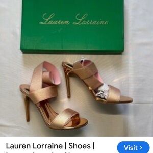 Lauren Lorraine Shimmering Gold Heels